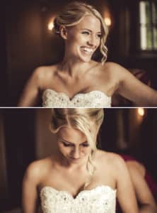Hochzeitsfotograf macht Bilder vom getting ready der Braut.