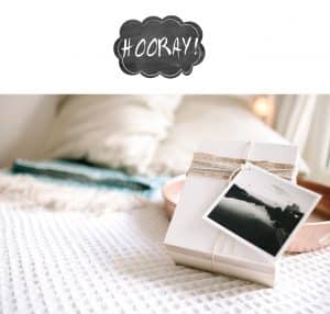 Hooray, unsere Hochzeitspräsentationsbox ist fertig.